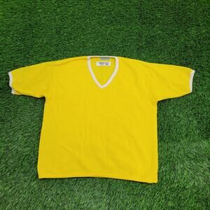 Vintage 70s Creslan MOD Sweatshirt Women Large 21x24 Cropped